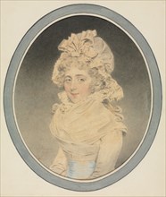Lady Caroline Wrottesley, 1792. John Downman (British, 1750-1824). Brush and black chalk wash and