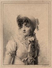 Portrait of Comtesse Starjinska, 1800s. Eugène Isabey (French, 1803-1886). Charcoal, black crayon,