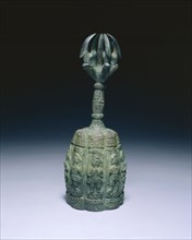 Buddhist Ritual Bell, 1300s. Korea, Goryeo period (918-1392). Bronze; with incised designs;