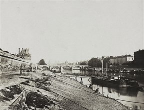 View from the Pont de la Concorde, 1852. Charles Henri Plaut (French). Fonteny salt print from wet