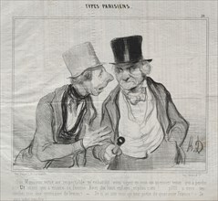 published in le Figaro (no du 29 mai 1840): Types Parisiens, plate 26: Yes, Sir, your respectable