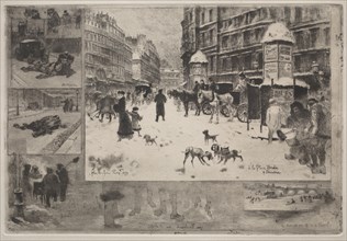 Winter in Paris, 1879. Félix Hilaire Buhot (French, 1847-1898). Etching and aquatint; sheet: 30.5 x