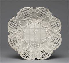 Plate, c. 1760. Staffordshire Factory (British). Stoneware, salt-glaze; diameter: 30.5 cm (12 in.);