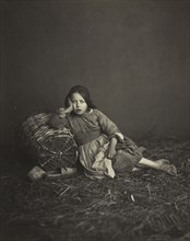 Study of a Young Peasant Girl, c. 1860. Unidentified Photographer. Albumen print from wet collodion