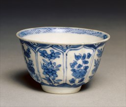 Tea Cup, c. 1690. China, Qing dynasty (1644-1911). Porcelain with blue and white decoration;