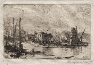 Harry Kelly's, Putney. Francis Seymour Haden (British, 1818-1910). Etching and drypoint; sheet: 15