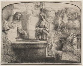 Christ and the Woman of Samaria: An Arched Print, 1657-58. Rembrandt van Rijn (Dutch, 1606-1669).