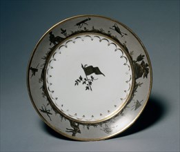 Dinner Plate, c.1805. Probably by Guérhard et Dihl (French). Porcelain; diameter: 23 cm (9 1/16 in