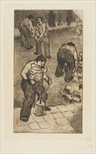The Street Pavers, 1894. Henri Gabriel Ibels (French, 1867-1936). Etching