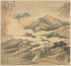 Eighteen Views of Huzhou: Guiyun Shrine, 1500s. Song Xu (Chinese, 1525-c. 1606). Album; ink and