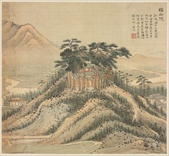 Eighteen Views of Huzhou: Fushan Monastery, 1500s. Song Xu (Chinese, 1525-c. 1606). Album; ink and