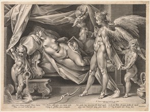 Cupid and Psyche, c. 1600. Jan Muller (Dutch, 1571-1628), after Bartholomaeus Spranger (Flemish,