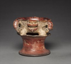 Jaguar Bowl, c. 850-1500. Colombia, 9th-16th Century. Resist-painted earthenware; overall: 12.1 x