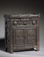 Spirit House, 1700s. Korea, Joseon dynasty (1392-1910). Iron inlaid with silver and copper