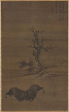 Herdboys and Buffalo in Landscape, 1200s. Guo Min (Chinese, mid-late 1200s). Hanging scroll, ink on