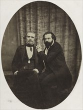 Portrait of the Actor Pierre Bocage and Friend, c. 1860. Eugène Colliau (French). Albumen print