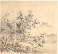 A Solitary Crane in the Bamboo Grove, early 1600s. Tao Hong (Chinese, active c. 1610-1640). Album