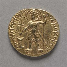 Coin of Kushan King Vasudeva I (obverse), c. AD 142/145-174/177. India, Mathura, Kushan Period (1st