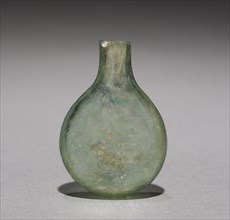 Pilgrim's Flask, 500-700. Byzantium, Syria-Palestine, 6th-7th century. Green glass; overall: 4.4 x