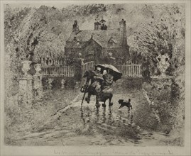 Country Neighbors, 1879-1880. Félix Hilaire Buhot (French, 1847-1898). Etching, drypoint and