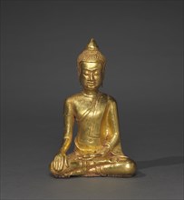 Seated Buddha, before 1424. Thailand, Ayutthaya, Wat Ratchaburana, 14th century. Gold with resin