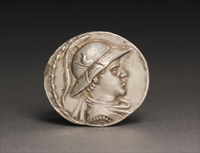 Coin of Eukratides I, 170-145 BC. Afghanistan, Bactria, Bactrian period (3rd-2nd Century BC),