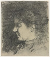 Sarah H. Crone, 1880s or 1890s. Samuel H. Crone (American, 1858-1913). Graphite and black chalk;
