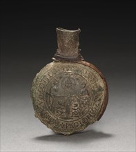 Pilgrim's Ampulla with Scenes of the Crucifixion (front) and the Ascension (back), c. 600.