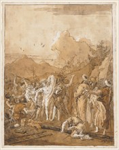 The Disrobing of Christ, c. 1785-1790. Giovanni Domenico Tiepolo (Italian, 1727-1804). Pen and