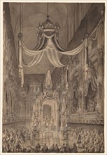 Funeral for Marie-Thérèse of Spain, Dauphine of France, in the Church of Nôtre Dame, Paris, on