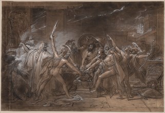 The Oath of the Seven Chiefs against Thebes, c. 1800. Anne-Louis Girodet de Roucy-Trioson (French,