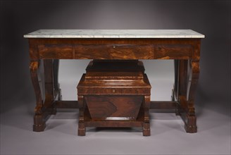 Sideboard and Cellarette, c. 1840. Duncan Phyfe and Son (American, 1768-1854). Chiefly rosewood