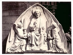 Tympanum, Strasbourg Cathedral, c. 1863. Charles Marville (French, 1816-1879). Albumen print from
