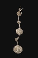 Earring (Parure), c. 1850. England, 19th century. Seed pearl on Mother-of-Pearl; overall: 6.3 cm (2