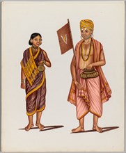 A Couple (from the series Costumes and Professions), mid-1800s. South India, Tanjore, 19th century.
