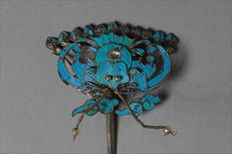 Headdress Ornament, 1700s or 1800s. China, Qing dynasty (1644-1911). Made from a copper-silver