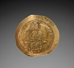 Scyphate Histamenon of Constantine X (reverse), 1059-1067. Byzantium, 11th century. Gold; diameter: