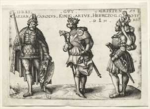 Three Worthy Christians, after 1516. Daniel I Hopfer (German, c. 1470-1536), after a design by Hans
