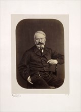 Portrait of Victor Hugo on Guernsey, 1862. Edmond Bacot (French, 1814-1875). Albumen print from wet