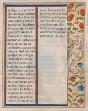 Leaf from a Book of Hours: Text with Illustrated Border (verso), c. 1510. France, Rouen, 16th