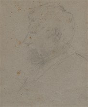 Profile Bust of a Man (verso), 1870s. Paul Gauguin (French, 1848-1903). Graphite; sheet: 26.8 x 20