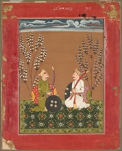 Raga Suramananda, page from a Ragamala series, c.1750. India, Pahari Hills, Bilaspur school, 18th