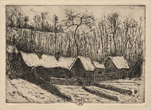 Six Etchings: The Thatched Bakery, Auvers, 1895. Paul Gachet (French, 1828-1909). Etching; sheet: