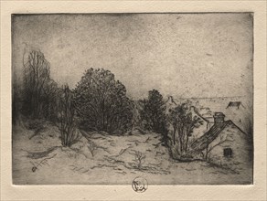 Six Etchings: Vesnots, Auvers on the Oise, 1895. Paul Gachet (French, 1828-1909). Etching; sheet:
