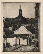 Six Etchings: Notre Dame Street, Pontoise, 1895. Paul Gachet (French, 1828-1909). Etching; sheet: