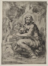 The Magdalen, late 16th century. Paolo Farinati (Italian, 1522-1606). Etching; sheet: 20.4 x 14.5