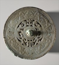 Mirror with Jade Disk Inset, late Warring States (475-221 BC) to early Western Han (206 BC-9 AD).