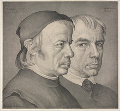Double Portrait of the Brothers Konrad and Franz Eberhard, Painter and Sculptor in Munich, 1822.