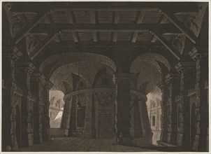 Subterranean Jail for the Stage, 1788. Abel Schlicht (German, 1754-1826). Etching and aquatint;