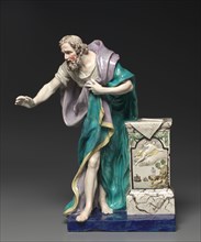 Figure, c. 1800. England, late 18th-early 19th century. Earthenware; overall: 47.5 x 39.2 x 18.6 cm